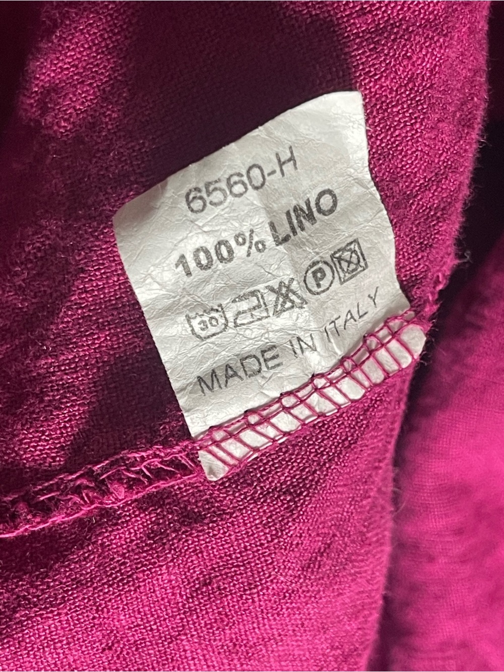 Meo Meli Fuchsia Midi Dress with Tie Neck and Front Slit - Picture 8 of 8